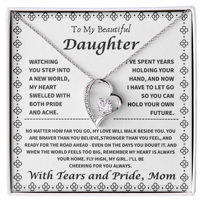 To My Daughter – “My Heart is Your Home” Forever Love Necklace