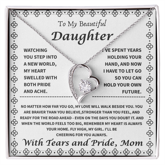 To My Daughter – “My Heart is Your Home” Forever Love Necklace