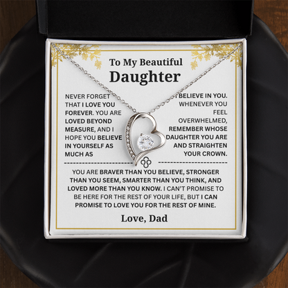 To My Daughter – Love You Forever Necklace