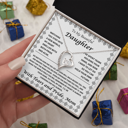 To My Daughter – “My Heart is Your Home” Forever Love Necklace