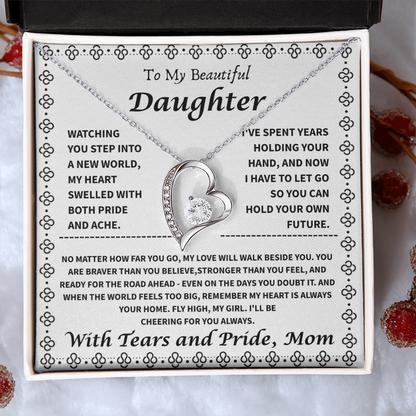 To My Daughter – “My Heart is Your Home” Forever Love Necklace
