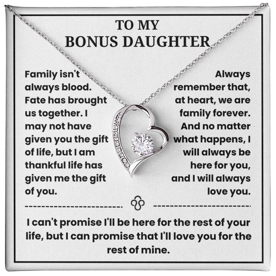 To My Bonus Daughter - "My Family Forever" Necklace