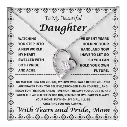 To My Daughter – “My Heart is Your Home” Forever Love Necklace