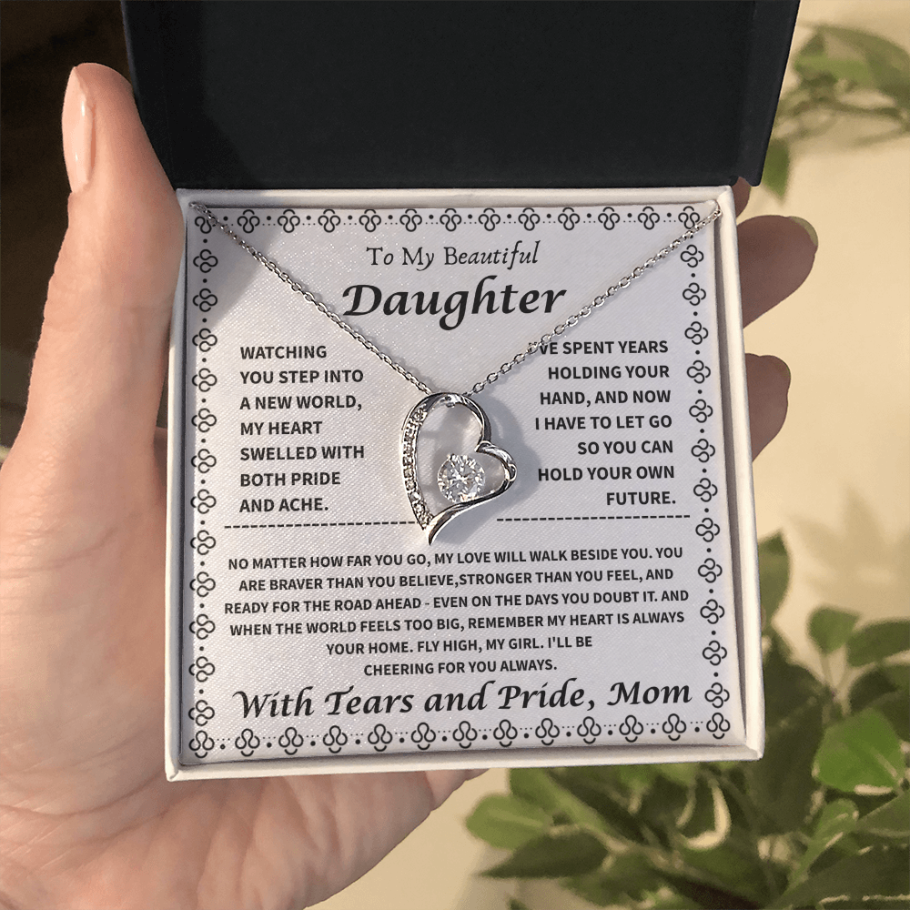 To My Daughter – “My Heart is Your Home” Forever Love Necklace