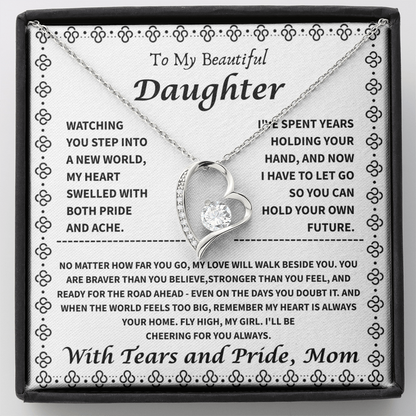 To My Daughter – “My Heart is Your Home” Forever Love Necklace