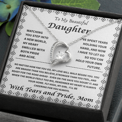 To My Daughter – “My Heart is Your Home” Forever Love Necklace
