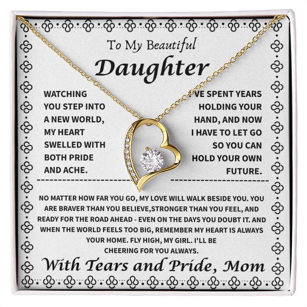 To My Daughter – “My Heart is Your Home” Forever Love Necklace