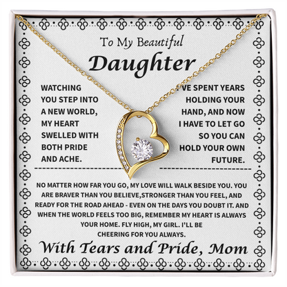 To My Daughter – “My Heart is Your Home” Forever Love Necklace