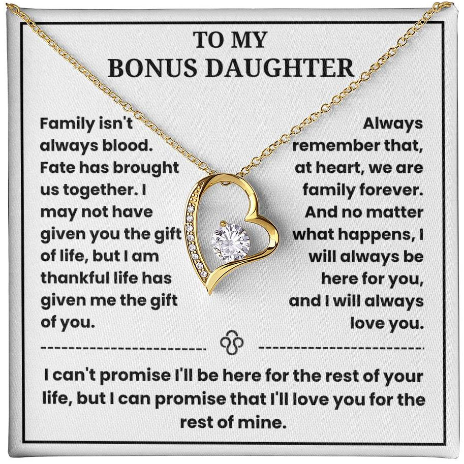 To My Bonus Daughter - "My Family Forever" Necklace