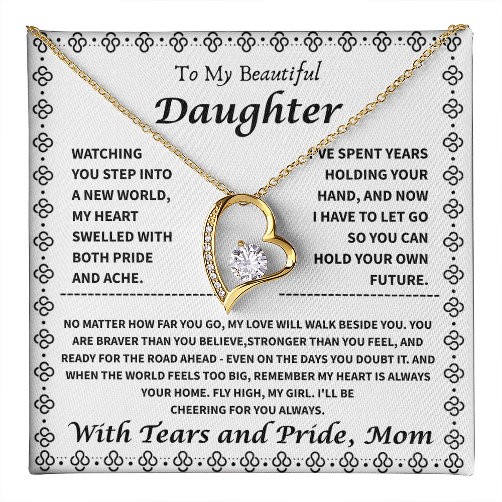 To My Daughter – “My Heart is Your Home” Forever Love Necklace