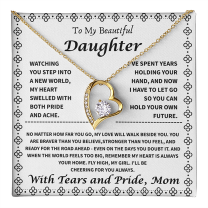 To My Daughter – “My Heart is Your Home” Forever Love Necklace