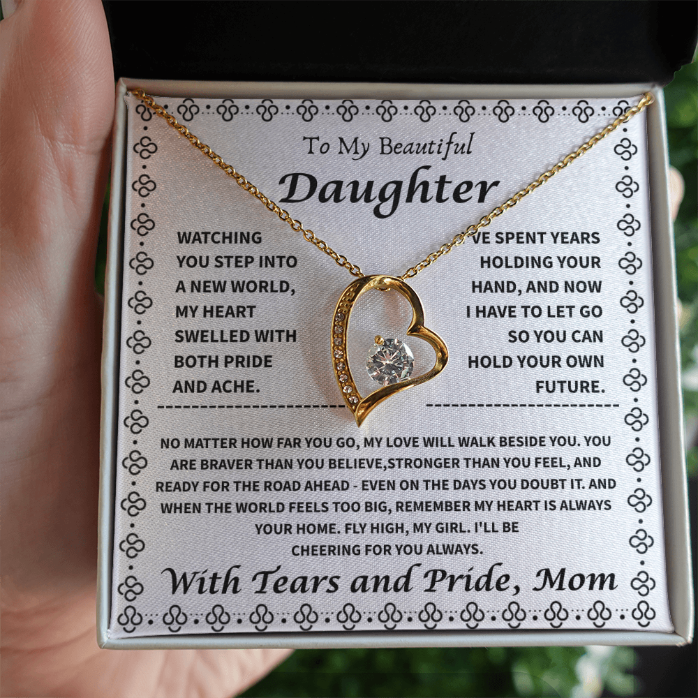 To My Daughter – “My Heart is Your Home” Forever Love Necklace