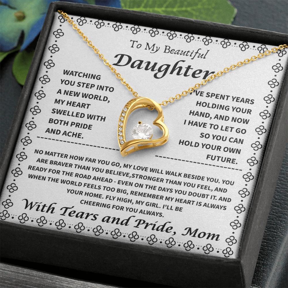 To My Daughter – “My Heart is Your Home” Forever Love Necklace
