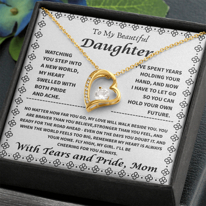 To My Daughter – “My Heart is Your Home” Forever Love Necklace