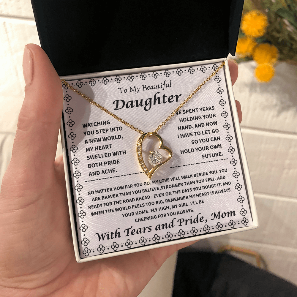 To My Daughter – “My Heart is Your Home” Forever Love Necklace